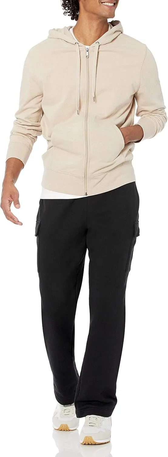 Amazon Essentials Men's Cargo Fleece Sweatpant with Open Hem