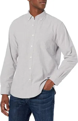 Amazon Essentials Men's Long Sleeve Shirts Casual - Regular-Fit Pocket Oxford