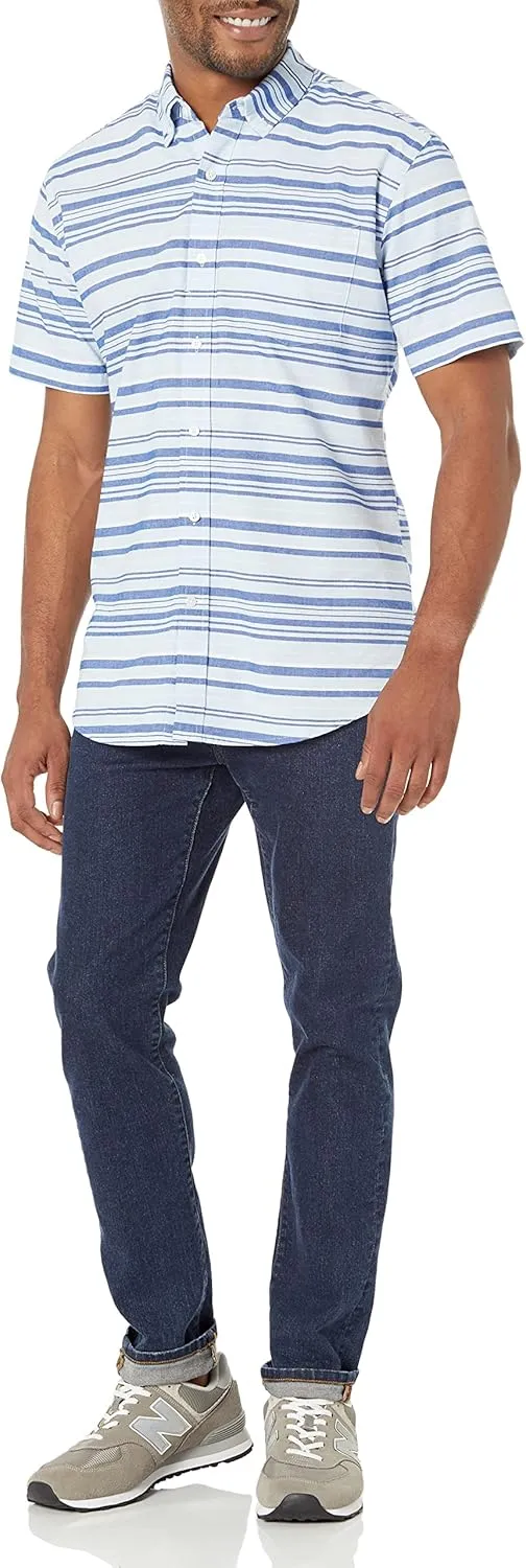 Amazon Essentials Oxford Shirts for Men - Regular-Fit, Short-Sleeve