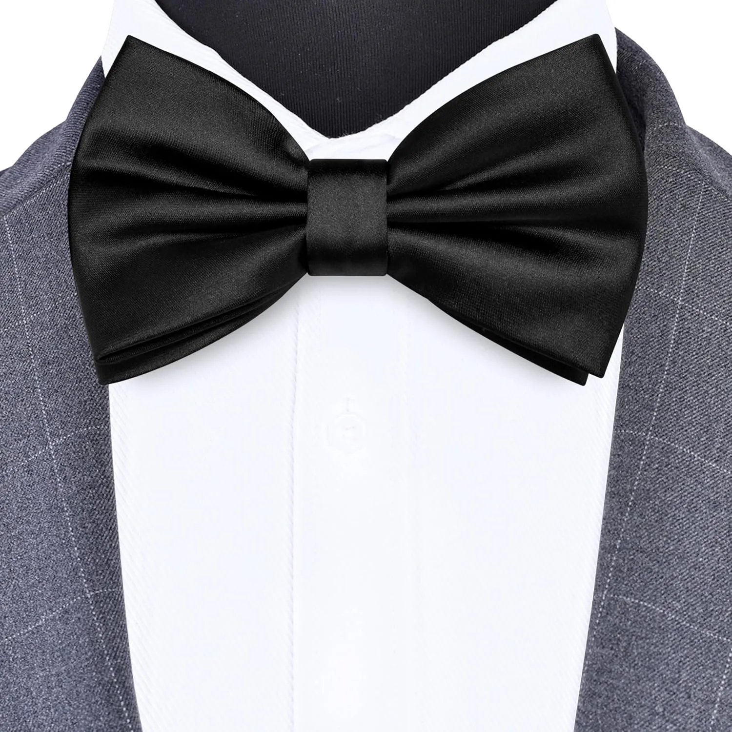 Branduce Solid Color Pre-tied Bow Tie Quality Adjustable Bowtie for Men Party Wedding