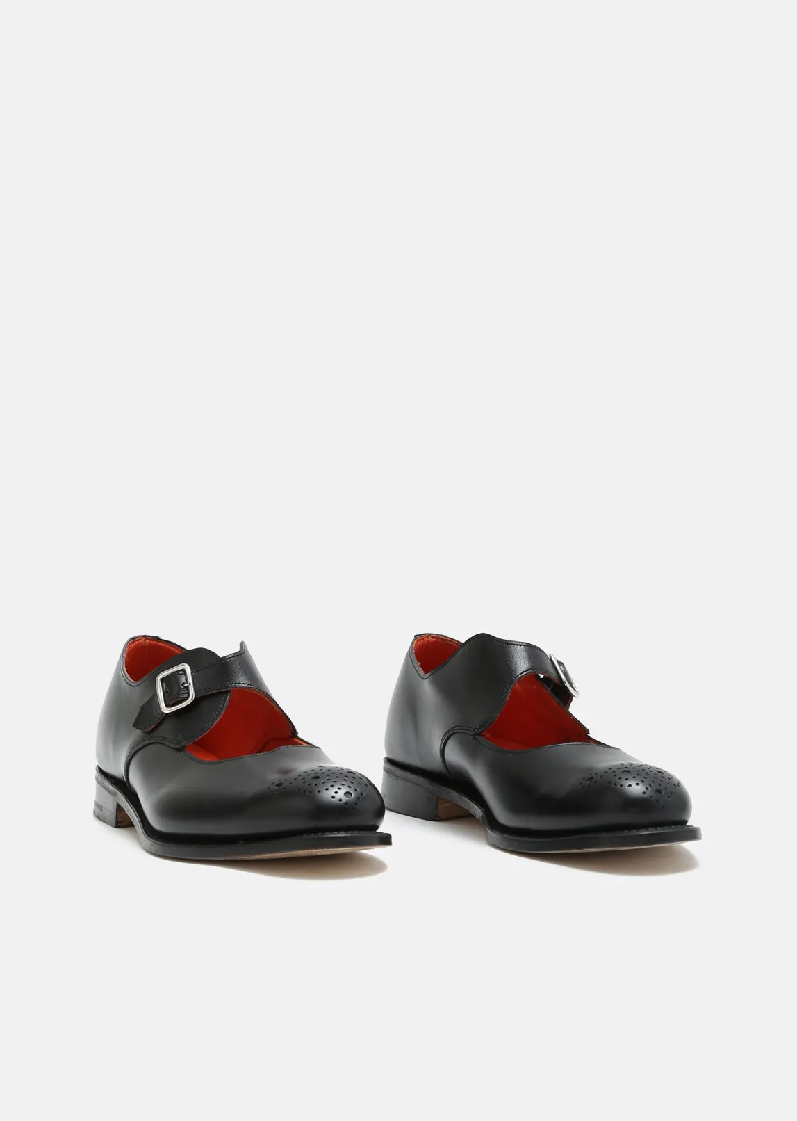 Corrected Grain Leather Mary Janes