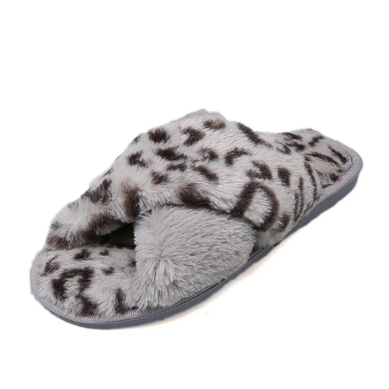 Faux Fur Fashion Warm Women Home Slippers