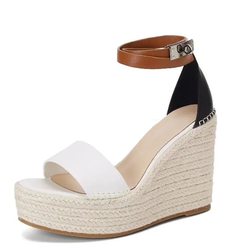 Funki Buys | Shoes | Women's Lock Strap High Wedge Sandals