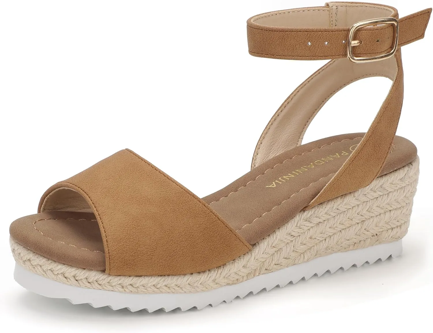 PANDANINJIA Girls Wedge Sandals Espadrilles Platform Heels for Girls Dress Shoes Ankle Strap Little Big Kids Sandals Summer Shoes