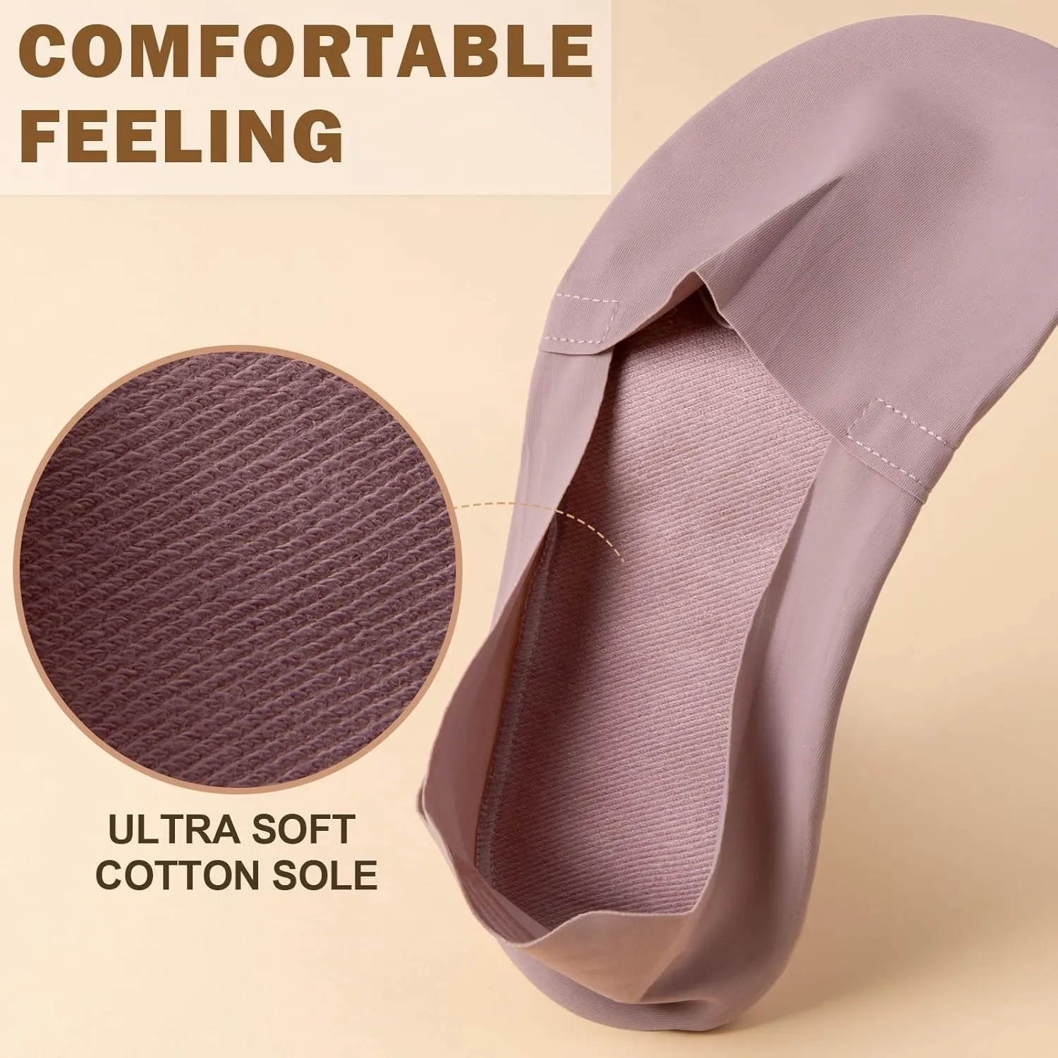 Sofier No Show Socks Womens, Non Slip Low Cut 6 Pairs Thin Silky Dress Footies Liner Invisible Socks Flats Loafers Sneakers