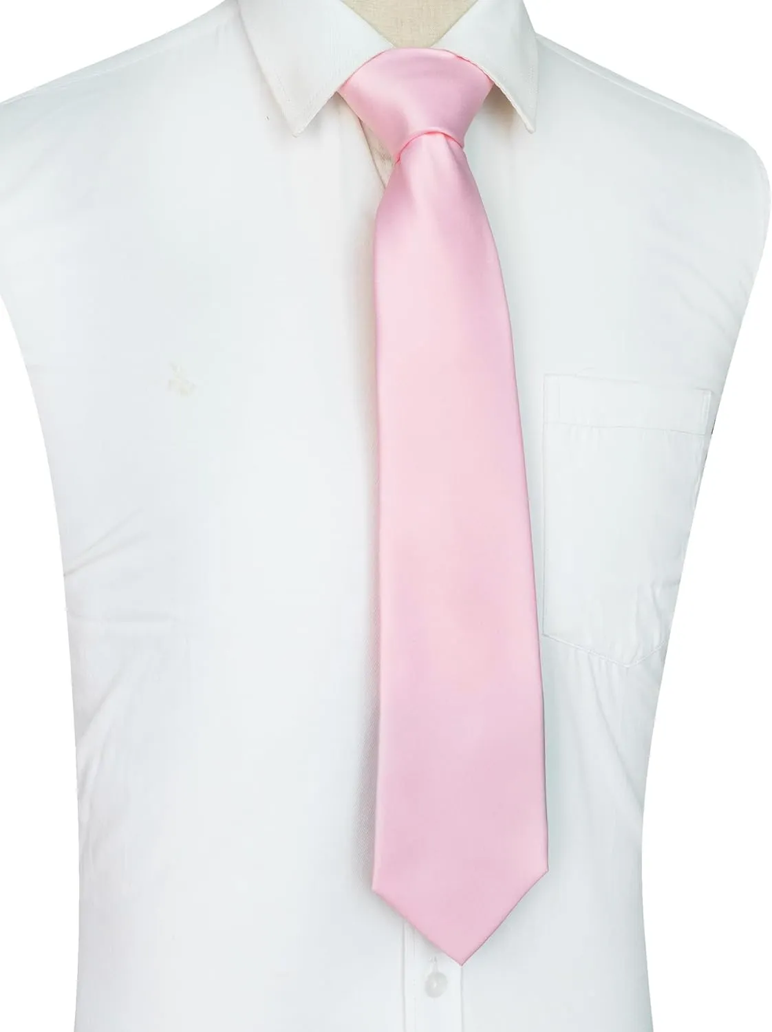 Solid Color Tie and Pocket Square with Cufflinks Set for Men