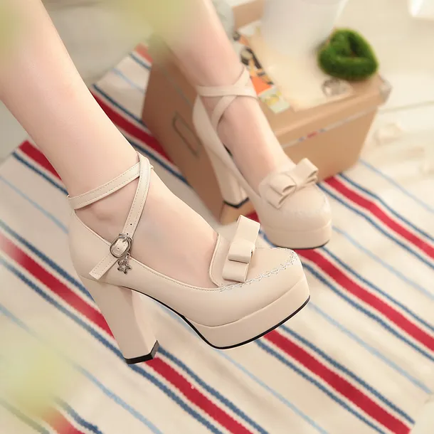 Sweet Bow Heeled Shoes AD10059