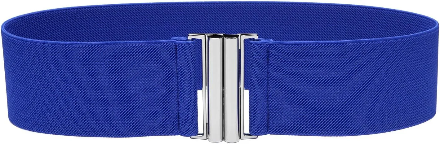 Womens Wide Elastic Waist Belt Cinch Belt Trimmer Stretch Waistband