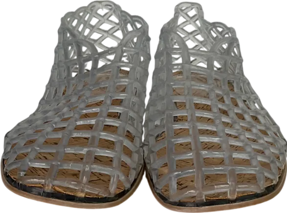 yagelinna Beige Jelly Mesh Flats UK 7 EU 40 👠